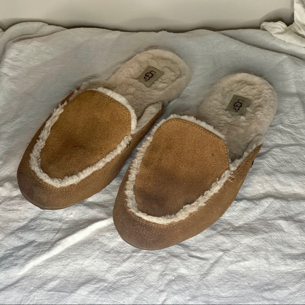 Ugg | Chestnut Lane Slide Slippers Leather Fur